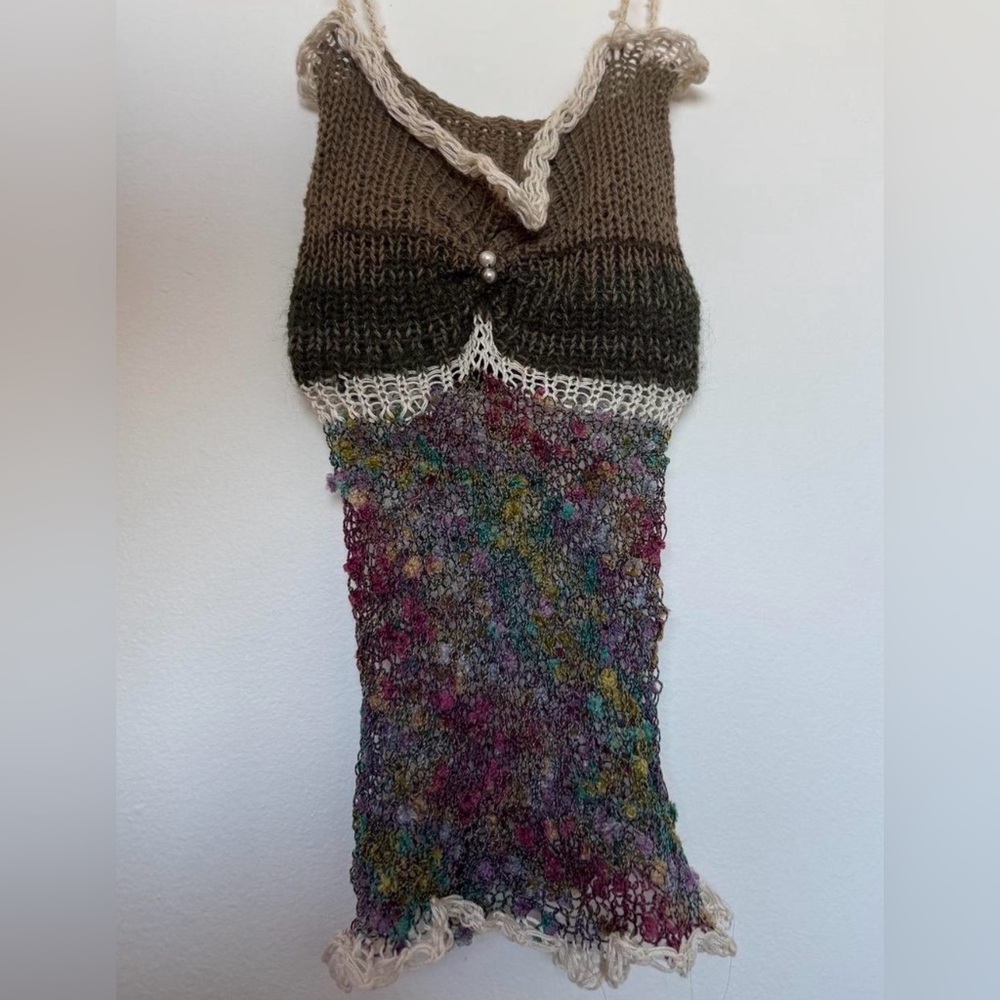 Handmade Knit Multicolor Top